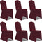 vidaXL - Stoelhoes - Stretch - Bordeauxrood - (6 - stuks)