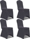 vidaXL - Stoelhoes - Stretch - Bordeauxrood - (6 - stuks)