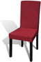 vidaXL - Stoelhoezen - 4 - st - stretch - recht - bordeaux