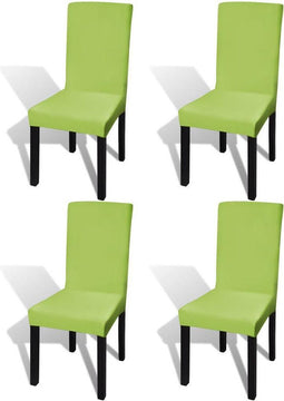 vidaXL - Stoelhoezen - 4 - st - stretch - recht - groen