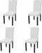 vidaXL - Stoelhoezen - 4 - st - stretch - recht - wit