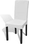 vidaXL - Stoelhoezen - 4 - st - stretch - recht - wit