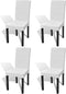 vidaXL - Stoelhoezen - 4 - st - stretch - recht - wit