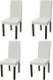 vidaXL - Stoelhoezen - 6 - st - stretch - recht - bruin