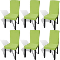 vidaXL - Stoelhoezen - 6 - st - stretch - recht - groen