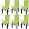 vidaXL - Stoelhoezen - 6 - st - stretch - recht - groen