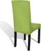 vidaXL - Stoelhoezen - 6 - st - stretch - recht - groen