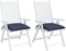 vidaXL - Stoelkussens - 2 - st - 40x40x7 - cm - oxford - stof - marineblauw