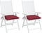 vidaXL - Stoelkussens - 2 - st - 40x40x7 - cm - oxford - stof - wijnrood