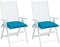 vidaXL - Stoelkussens - 2 - st - 40x40x7 - cm - oxford - stof - lichtblauw