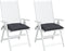 vidaXL - Stoelkussens - 2 - st - 40x40x7 - cm - oxford - stof - antracietkleurig