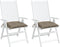 vidaXL - Stoelkussens - 2 - st - 40x40x7 - cm - oxford - stof - taupe