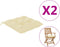 vidaXL - Stoelkussens - 2 - st - 40x40x7 - cm - stof - crèmewit