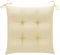 vidaXL - Stoelkussens - 2 - st - 40x40x7 - cm - stof - crèmewit