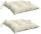 vidaXL - Stoelkussens - 2 - st - 40x40x7 - cm - stof - crèmewit