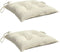 vidaXL - Stoelkussens - 2 - st - 40x40x7 - cm - stof - crèmewit