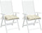 vidaXL - Stoelkussens - 2 - st - 40x40x7 - cm - stof - crèmewit