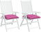 vidaXL - Stoelkussens - 2 - st - 40x40x7 - cm - stof - roze