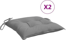 vidaXL - Stoelkussens - 2 - st - 50x50x7 - cm - oxford - stof - grijs