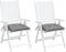 vidaXL - Stoelkussens - 2 - st - 50x50x7 - cm - oxford - stof - grijs