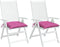 vidaXL - Stoelkussens - 2 - st - 50x50x7 - cm - oxford - stof - roze