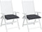 vidaXL - Stoelkussens - 2 - st - 50x50x7 - cm - oxford - stof - antracietkleurig