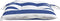 vidaXL - Stoelkussens - 2 - st - 50x50x7 - cm - stof - gestreept - wit - en - blauw
