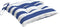 vidaXL - Stoelkussens - 2 - st - 50x50x7 - cm - stof - gestreept - wit - en - blauw