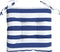 vidaXL - Stoelkussens - 2 - st - 50x50x7 - cm - stof - gestreept - wit - en - blauw