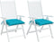 vidaXL - Stoelkussens - 2 - st - 50x50x7 - cm - stof - turquoise