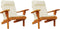 vidaXL - Stoelkussens - 2 - st - Adirondack - oxford - stof - crèmekleurig