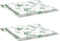 vidaXL - Stoelkussens - 2 - st - bladpatroon - 50x50x3 - cm - stof