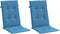 vidaXL - Stoelkussens - 2 - st - hoge - rug - 120x50x4 - cm - stof - gemêleerd - blauw
