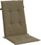 vidaXL - Stoelkussens - 2 - st - hoge - rug - 120x50x4 - cm - stof - gemêleerd - taupe