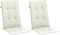 vidaXL - Stoelkussens - 2 - st - hoge - rug - 120x50x4 - cm - stof - gemêleerd - crème