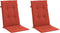vidaXL - Stoelkussens - 2 - st - hoge - rug - 120x50x4 - cm - stof - gemêleerd - rood