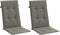 vidaXL - Stoelkussens - 2 - st - hoge - rug - 120x50x4 - cm - stof - donkergrijs