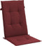 vidaXL - Stoelkussens - 2 - st - hoge - rug - 120x50x4 - cm - stof - gemêleerd - wijnrood