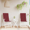 vidaXL - Stoelkussens - 2 - st - hoge - rug - 120x50x4 - cm - stof - gemêleerd - wijnrood