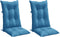 vidaXL - Stoelkussens - 2 - st - hoge - rug - 120x50x7 - cm - stof - gemêleerd - blauw