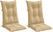 vidaXL - Stoelkussens - 2 - st - hoge - rug - 120x50x7 - cm - stof - gemêleerd - beige