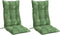 vidaXL - Stoelkussens - 2 - st - hoge - rug - bladpatroon - oxford - stof
