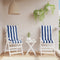 vidaXL - Stoelkussens - 2 - st - hoge - rug - gestreept - stof - wit - en - blauw