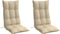 vidaXL - Stoelkussens - 2 - st - hoge - rug - oxford - stof - beige