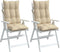 vidaXL - Stoelkussens - 2 - st - hoge - rug - oxford - stof - beige