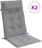 vidaXL - Stoelkussens - 2 - st - hoge - rug - oxford - stof - grijs