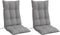vidaXL - Stoelkussens - 2 - st - hoge - rug - oxford - stof - grijs