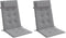 vidaXL - Stoelkussens - 2 - st - hoge - rug - oxford - stof - grijs