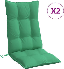 vidaXL - Stoelkussens - 2 - st - hoge - rug - oxford - stof - groen