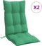 vidaXL - Stoelkussens - 2 - st - hoge - rug - oxford - stof - groen